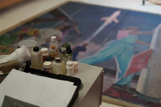 Эксперты Русского музея восстановили шедевр Дейнеки «Покорители космоса»