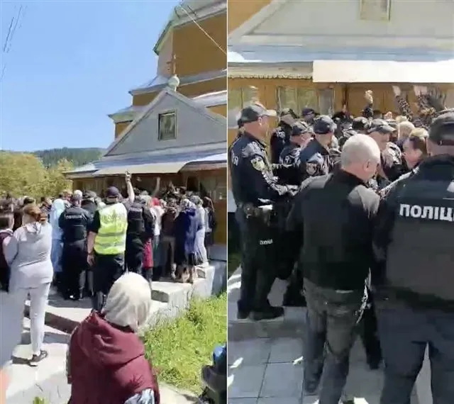 Поддержанные полицией приверженцы ПЦУ провели захват храма УПЦ в Черновицкой области